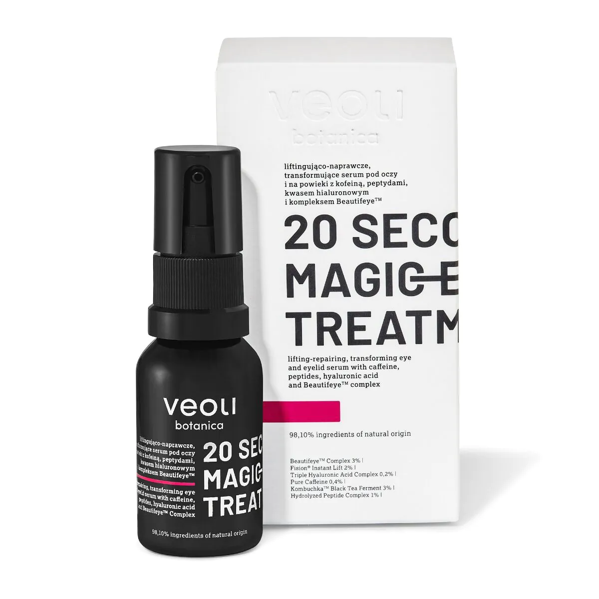 Veoli Botanica 20 sekundžių stebuklinga akių procedūra, paakių ir vokų serumas