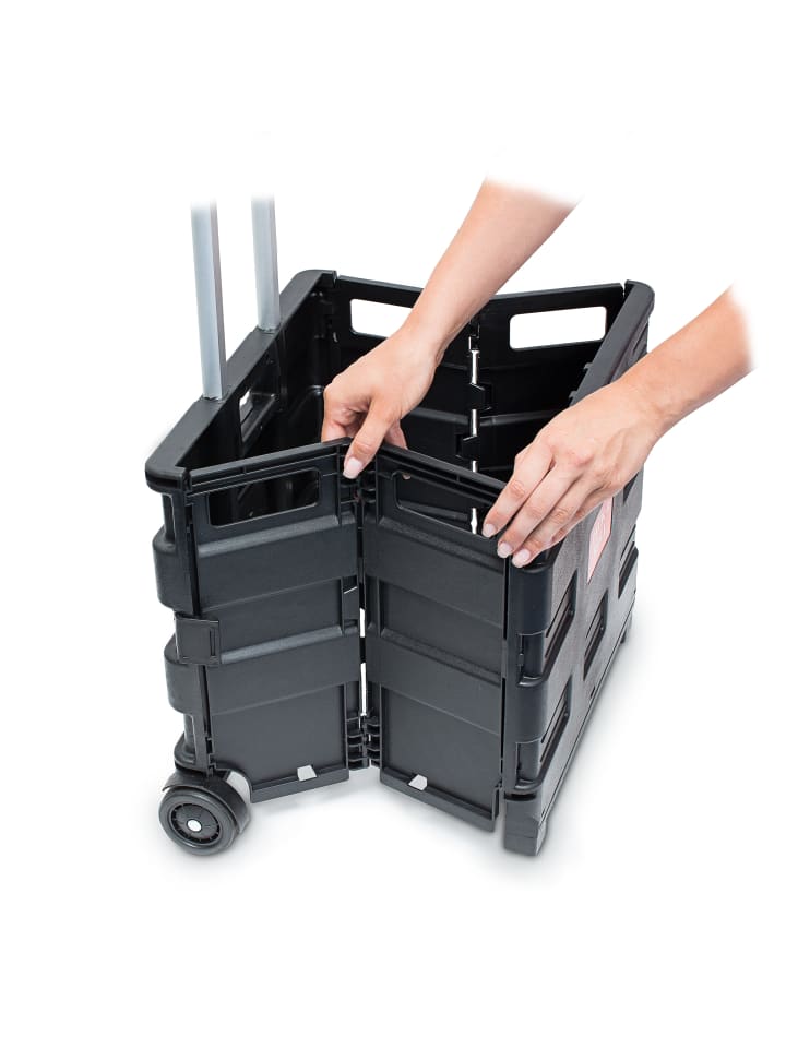 relaxdays 2x Einkaufstrolley in Schwarz - (B)42 x (H)100 x (T)37 cm günstig kaufen onesize