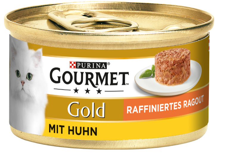 GOURMET Nassfutter GOURMET Gold Raffiniertes Ragout 12x85g Huhn