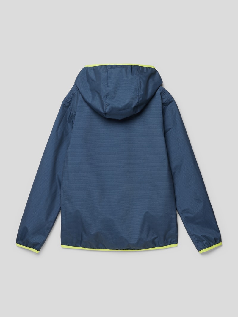 Funktionsjacke mit Kontrastbesatz in marineblau