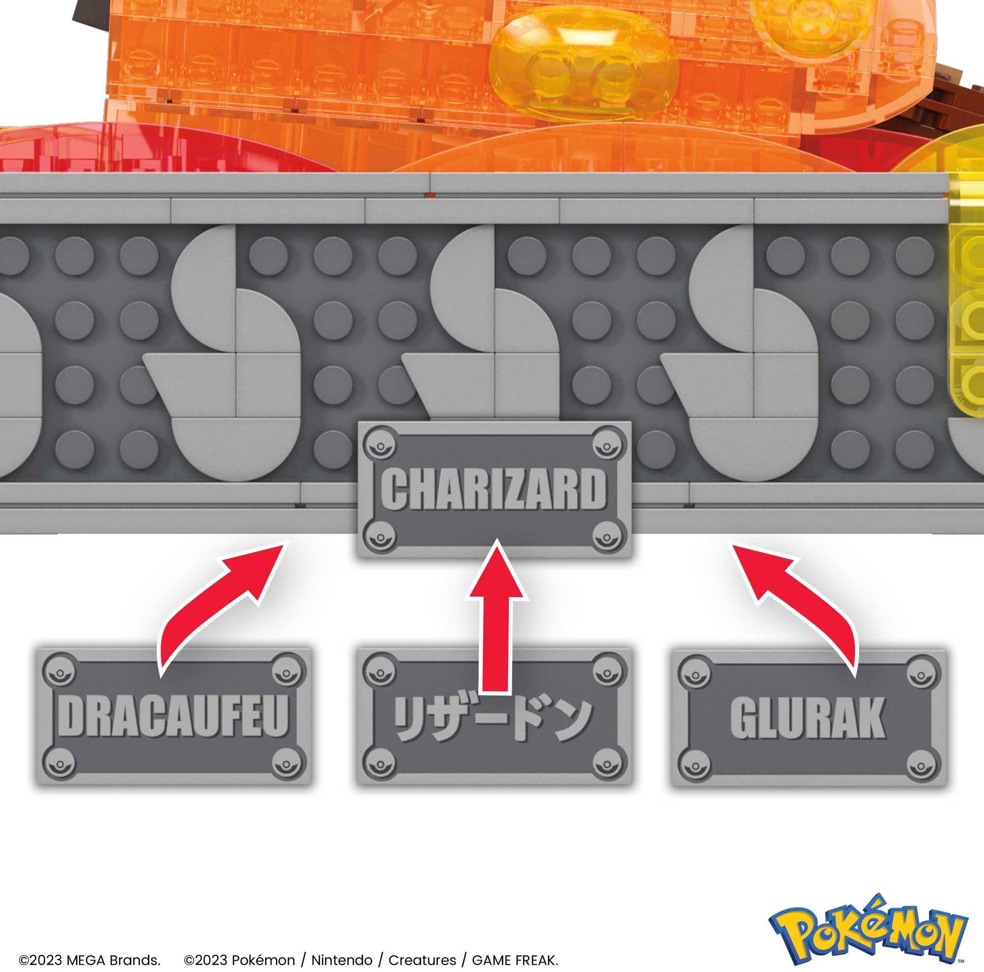 MEGA Spielbausteine MEGA Pokémon, Bewegliches Glurak, (1664 St)