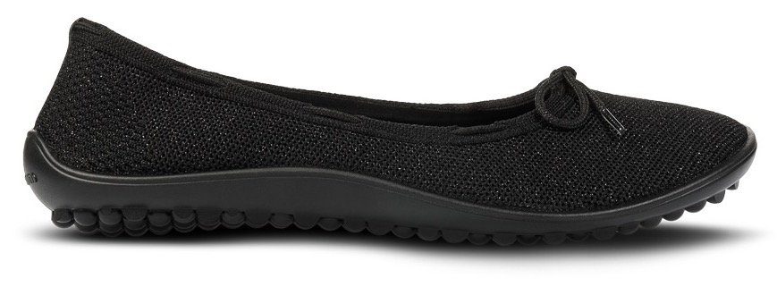 Leguano TANGO Barfußschuh mit Zierschleife und Glitzer