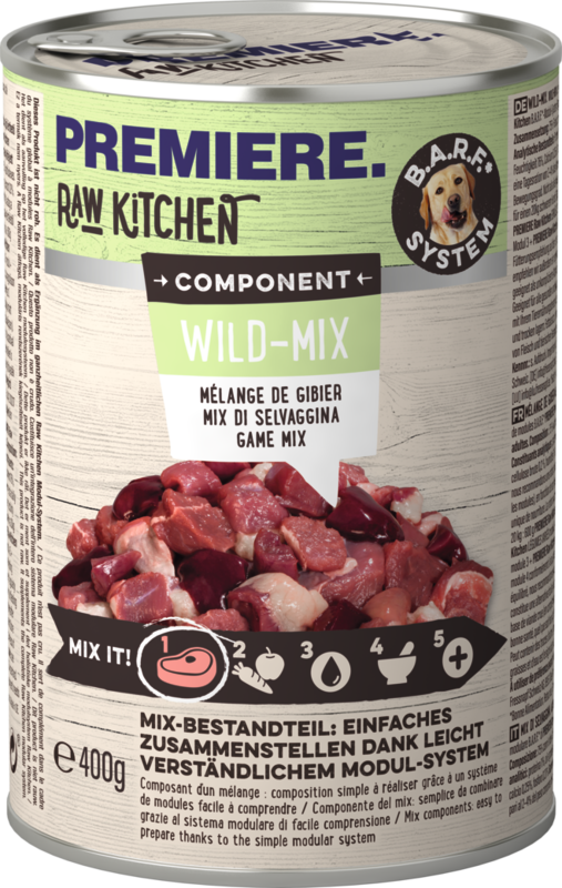 PREMIERE Hundenassfutter PREMIERE RAW KITCHEN 6x400g Wild
