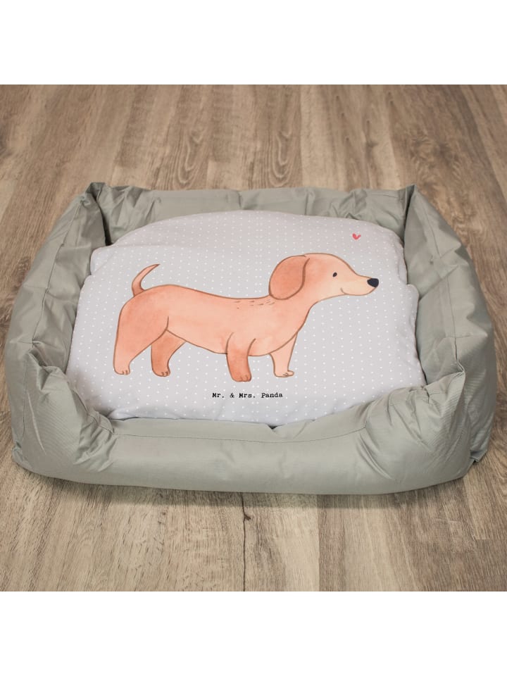 Mr. & Mrs. Panda Hundebett Dackel Kurzhaardackel Lebensretter oh... in Grau Pastell günstig kaufen onesize