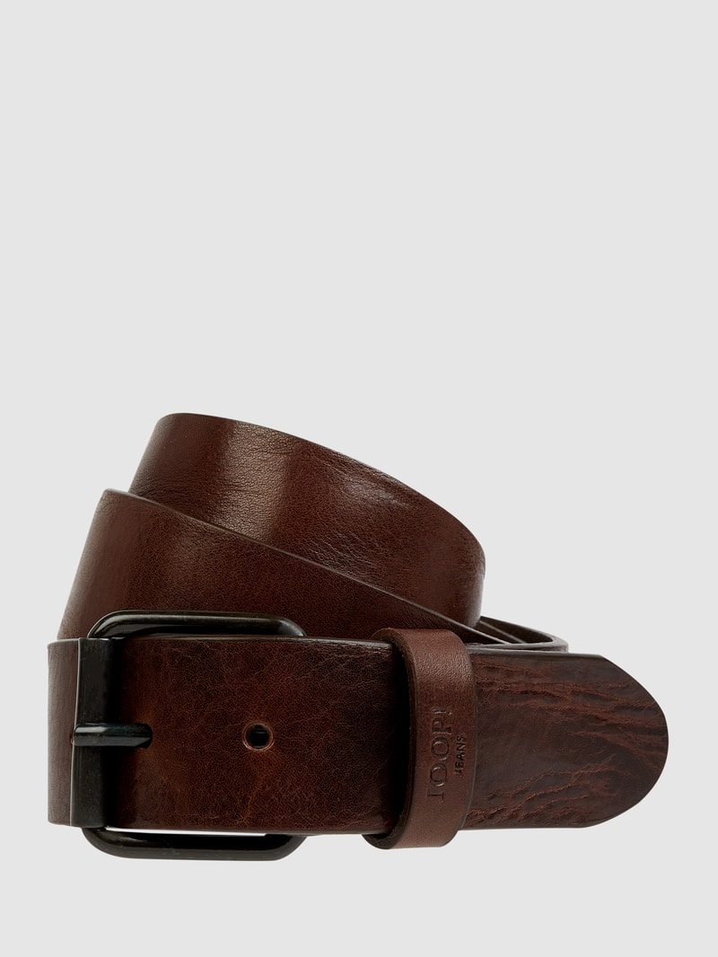 Gürtel aus Leder in dunkelbraun