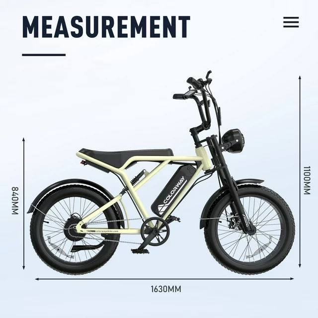 COLORWAY 750W Electric Bike for Adults,20X4.0 Fat Tire Off-Road E bike,36V/12Ah Battery Snow Beach Mountain Bike for Outdoor Cycling e bike