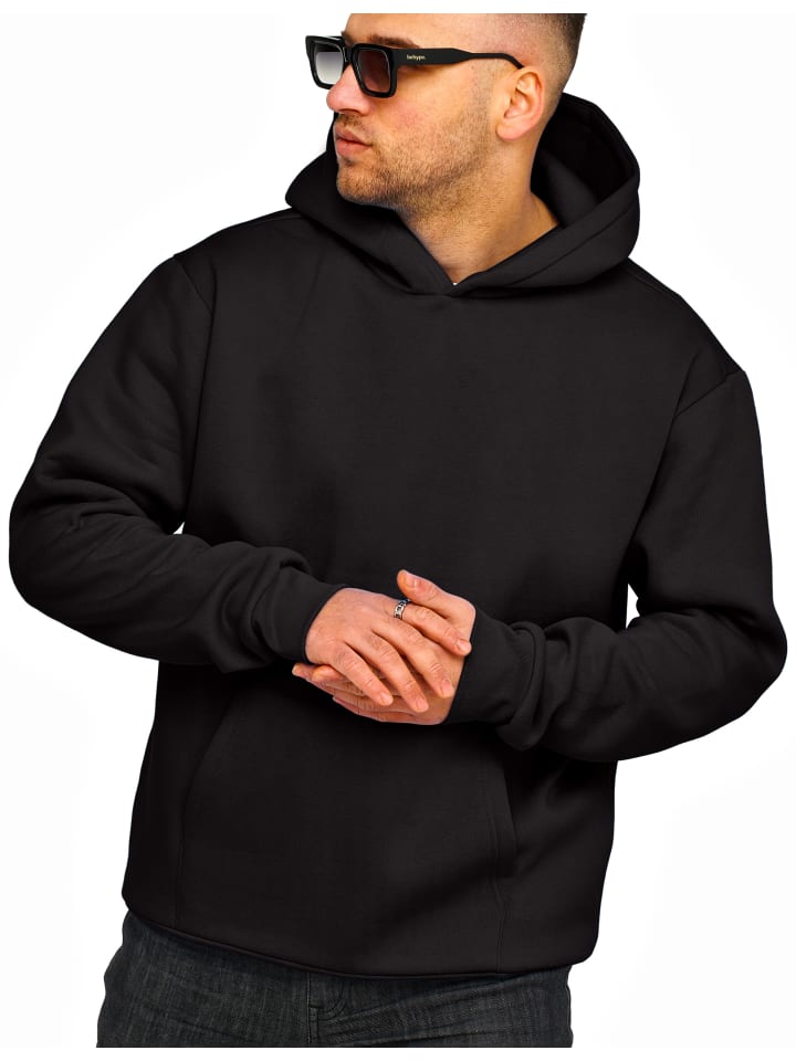 DAILY COTTON Kapuzenpullover - DCTALGAR Oversize Hoodie Sweatshirt in Black günstig kaufen