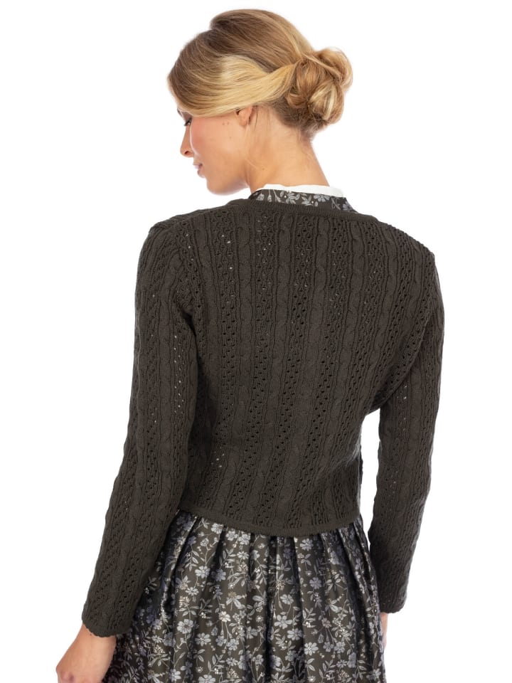 OS-Trachten Strickjacke 457005-0771 in dunkelgrün günstig kaufen