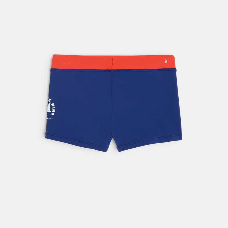 Boxer de bain motif voilier bleu garçon
