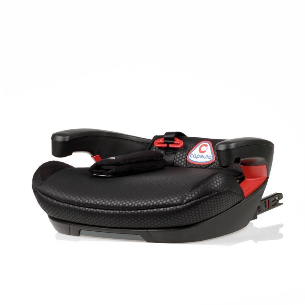 capsula® Autokindersitz Kindersitzerhöhung Isofix Sitzerhöhung + Gurtführung (15-36kg) schw