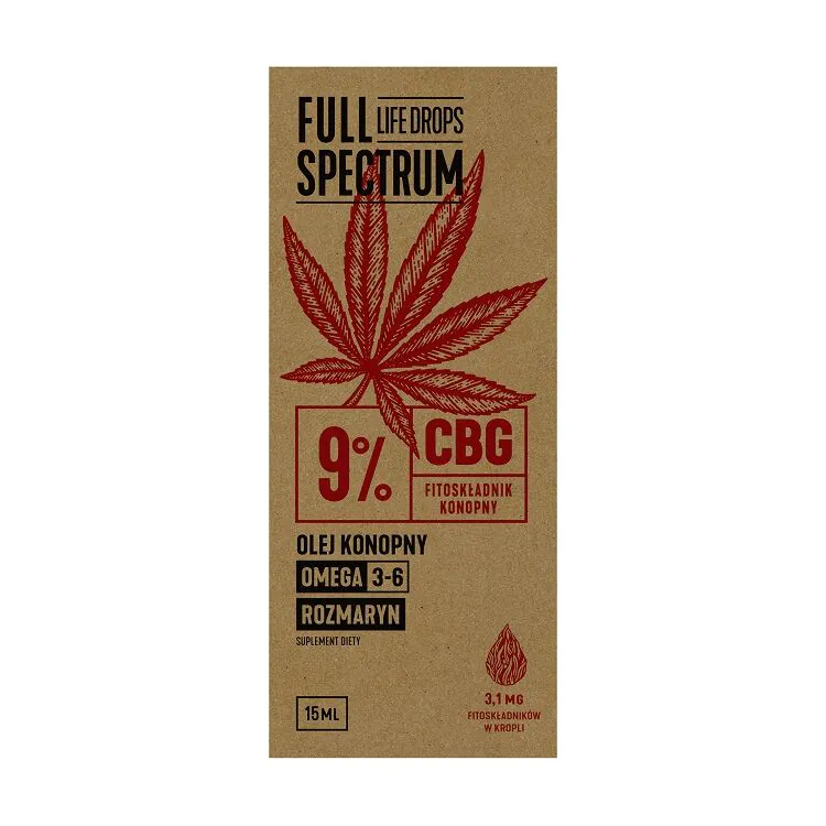 Aceite de cáñamo con CBD de espectro completo + 9 % de CBDa 15 ml