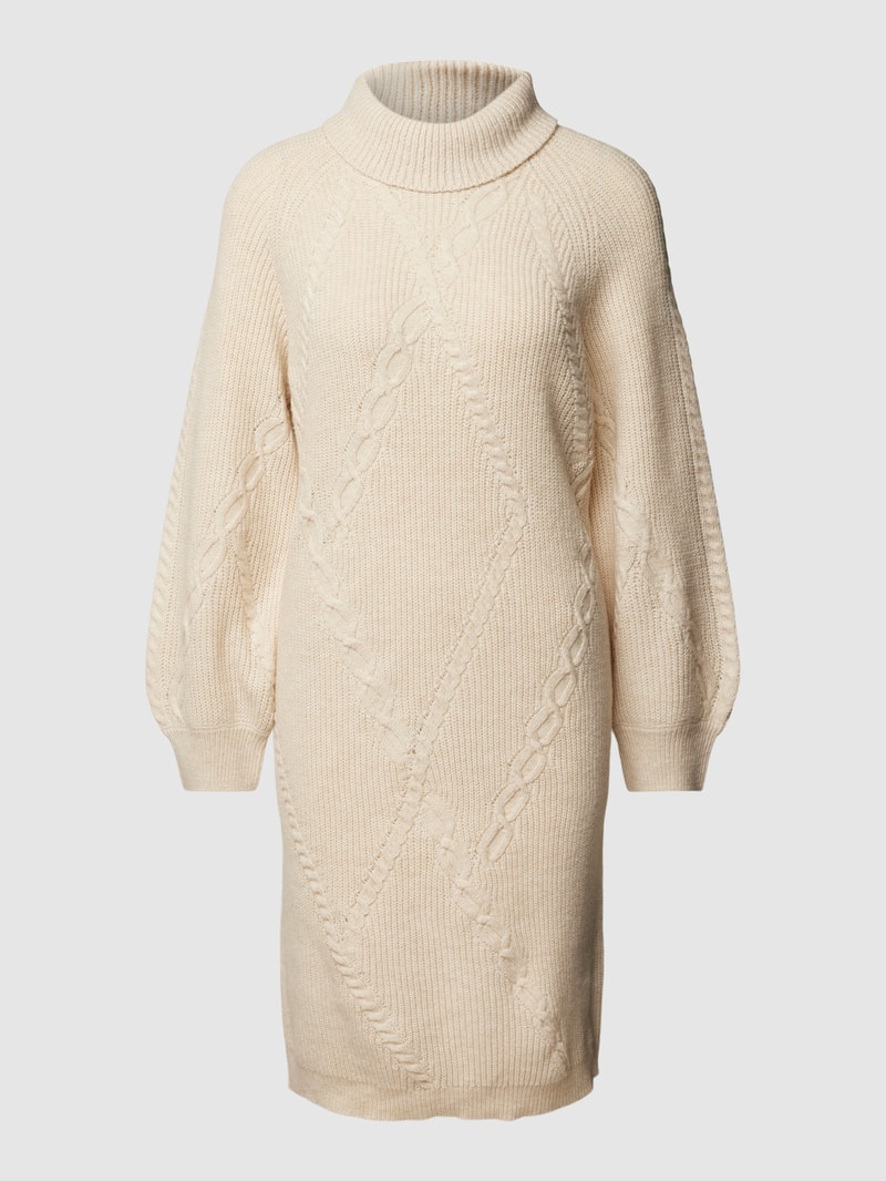 Strickkleid mit Stehkragen Modell 'HOLLYKARISPUFF' in beige