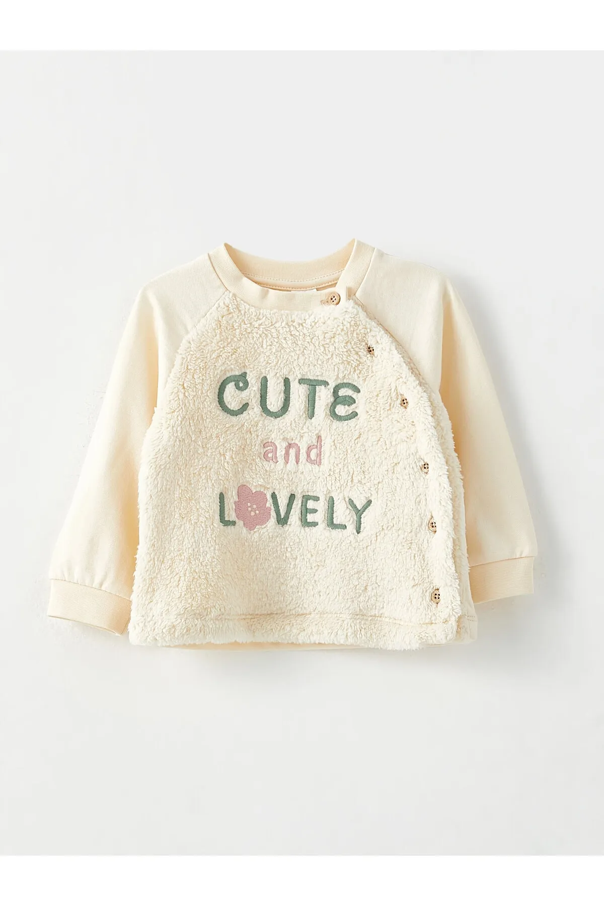 LC Waikiki  Langarm-Stickerei mit Rundhalsausschnitt und detaillierter Strickjacke und Hose für Babys im 2er-Set