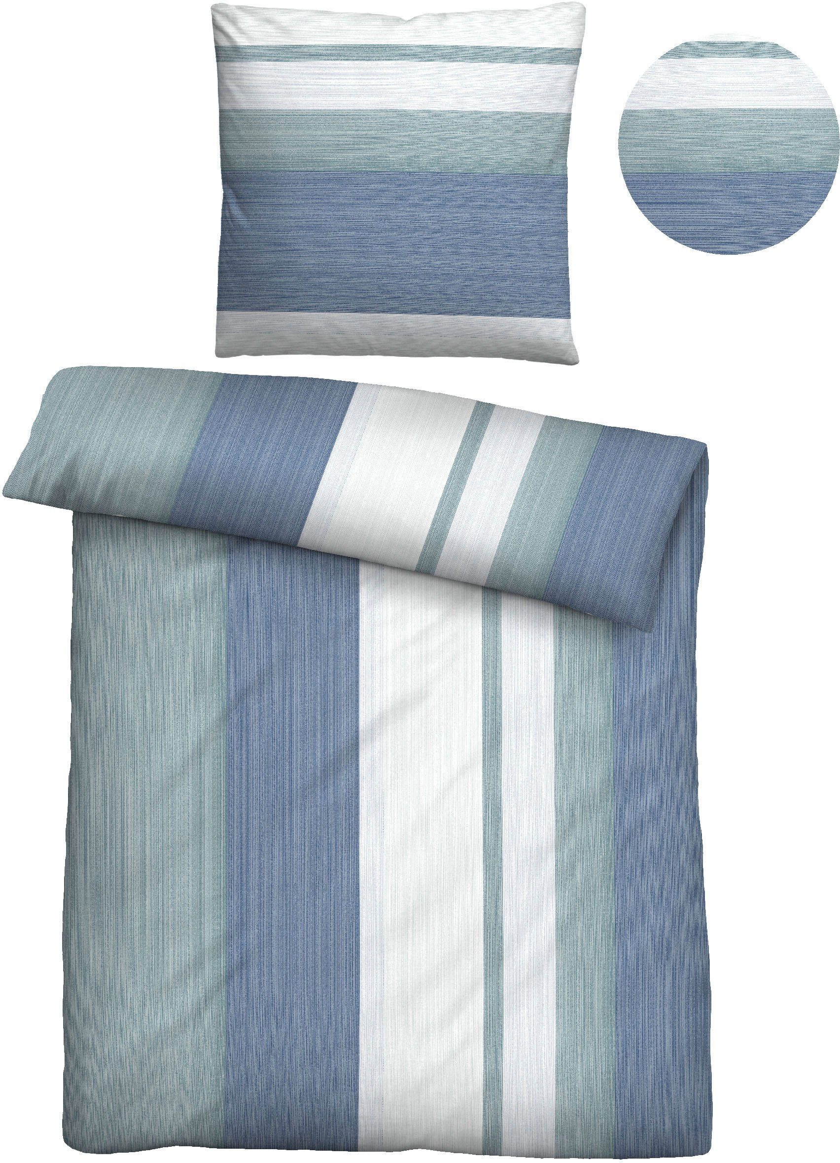 Bettwäsche David, Castell - Markenbettwäsche, Fleece, 2 teilig, absolut flauschig, weich + wohlig warm, pflegeleicht, Reißverschlüsse