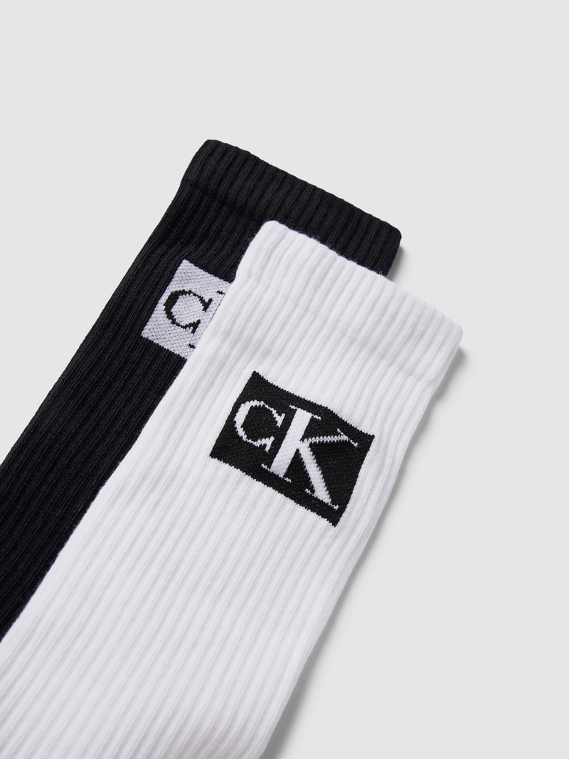 Socken mit Logo-Stitching im 2er-Pack in weiss
