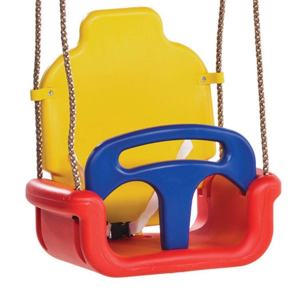 Wickey Babyschaukel - Babysitz verstellbar (3 Teile) - Zubehör für Spielturm, Verstellbarer Babyschaukelsitz