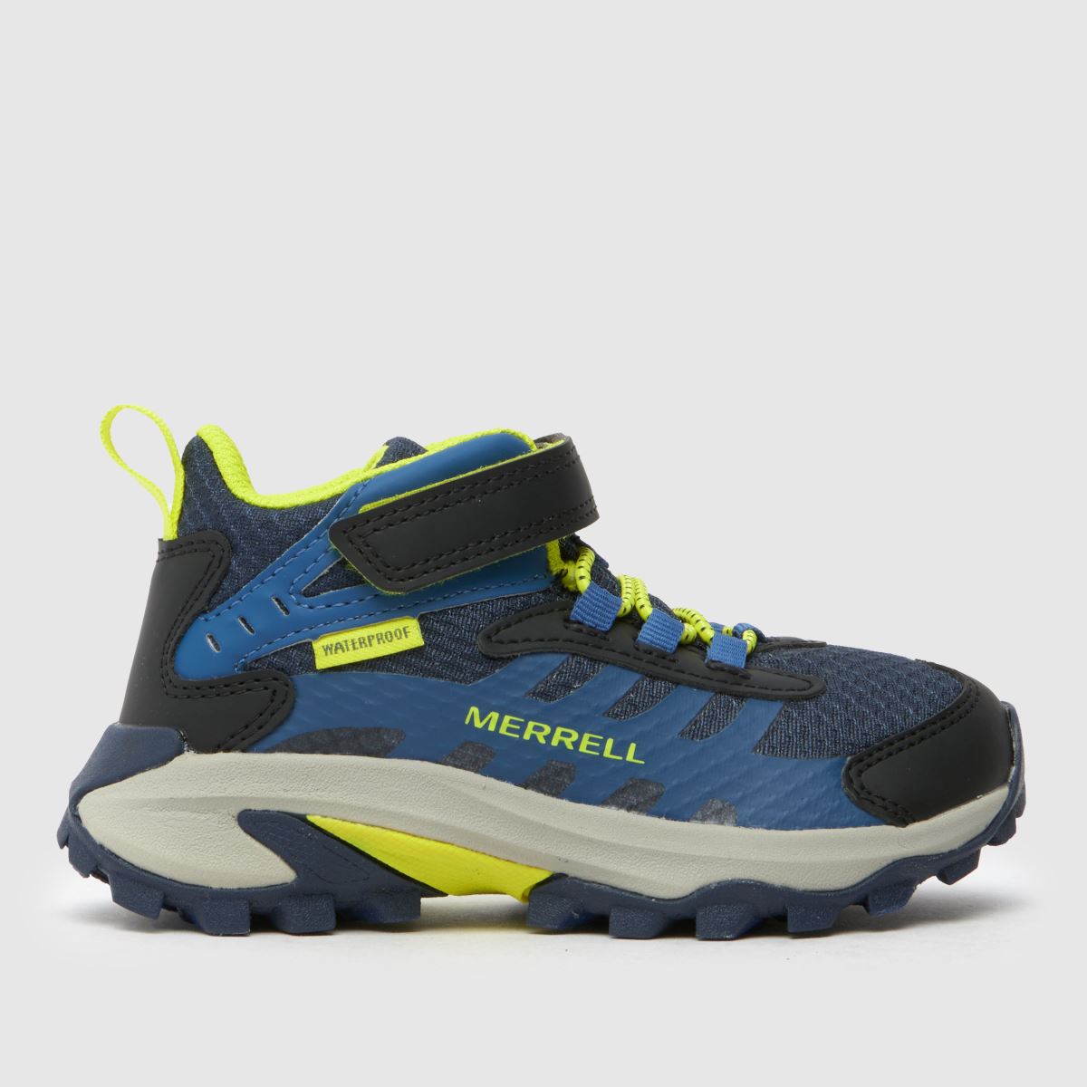 Merrell marinblå och gröna moab speed mid 2 pojkar junior träningsskor