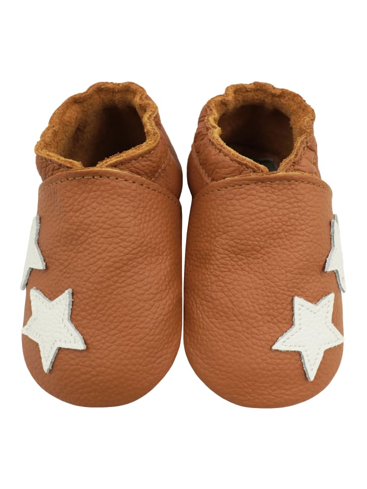 Yalion Leder-Krabbelschuhe 