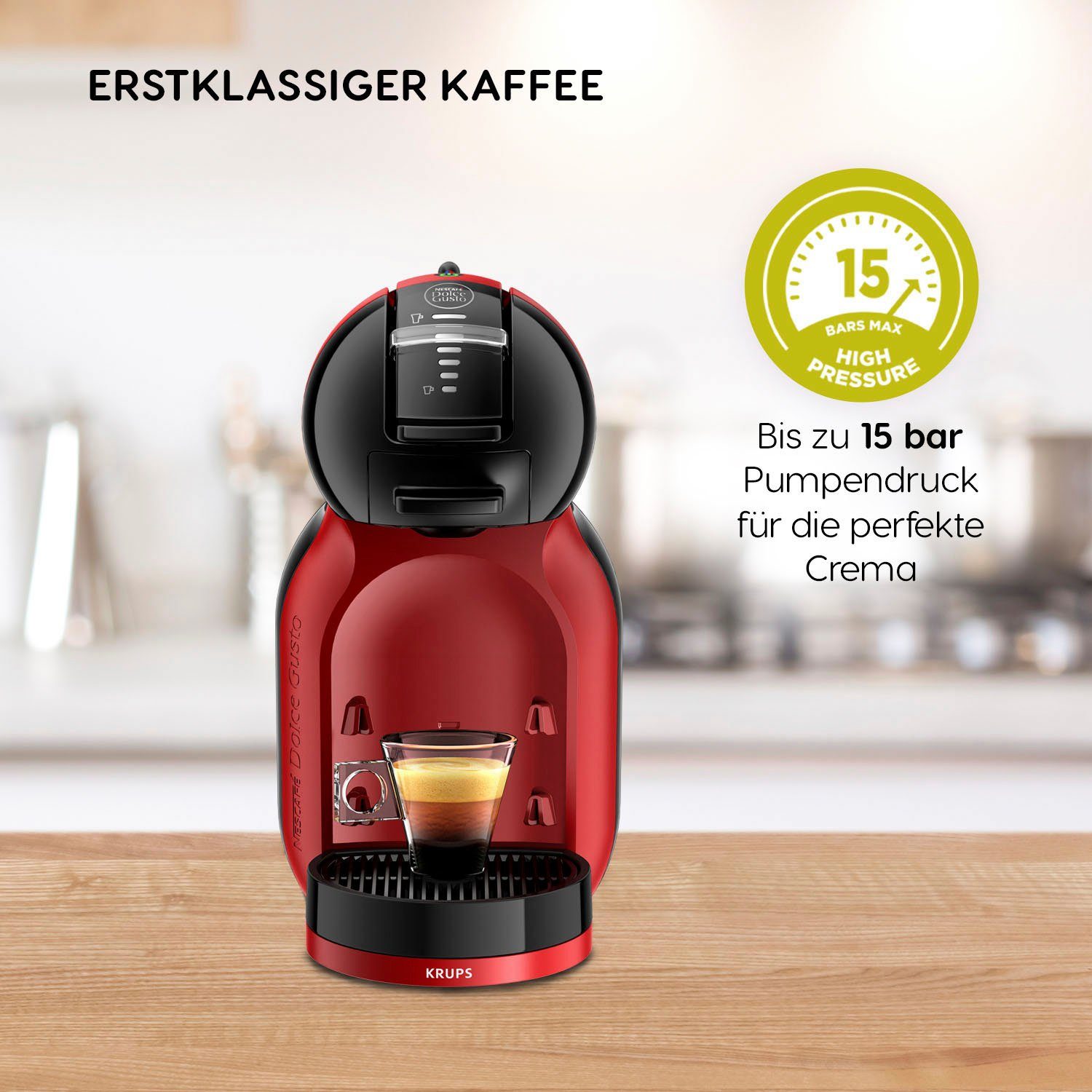 NESCAFÉ® Dolce Gusto® Kapselmaschine KP120H Mini Me, samtige Crema, Play & Select-Funktion, automatische Abschaltung