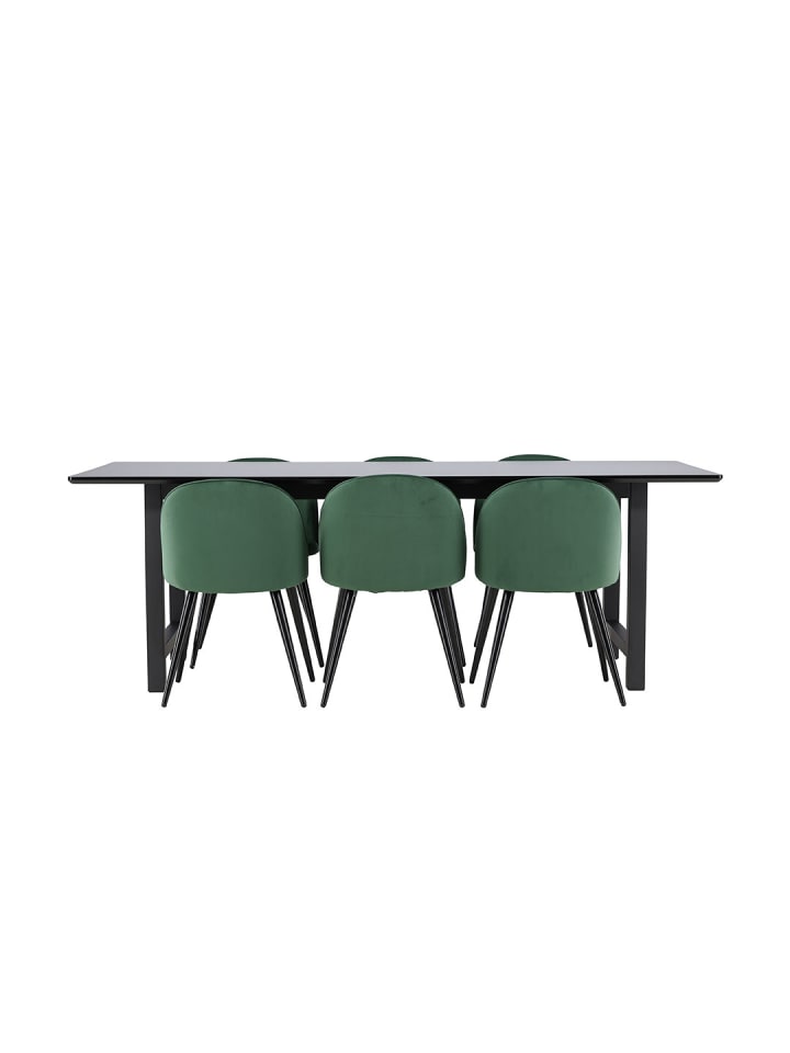 ebuy24 Essgruppe Oslo (7-teilig) Grün 220 x 100 cm günstig kaufen onesize