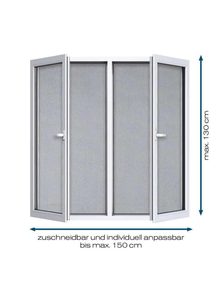 HOBERG Fenster-Pollenschutz 150 x 130 cm Fliegengitten Moskitonetz günstig kaufen onesize