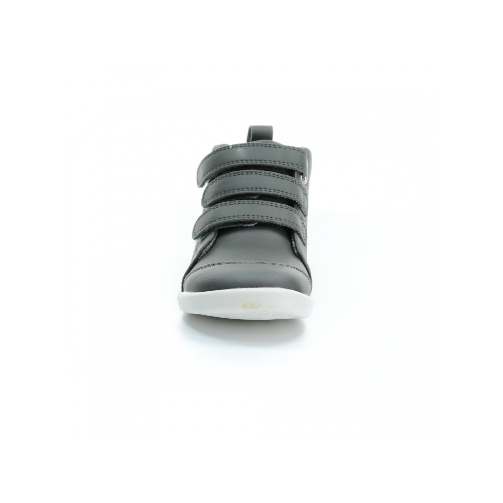 Bobux Hi Court Switch Smoke (silver/black) graue Mid Cut Barfußschuhe
