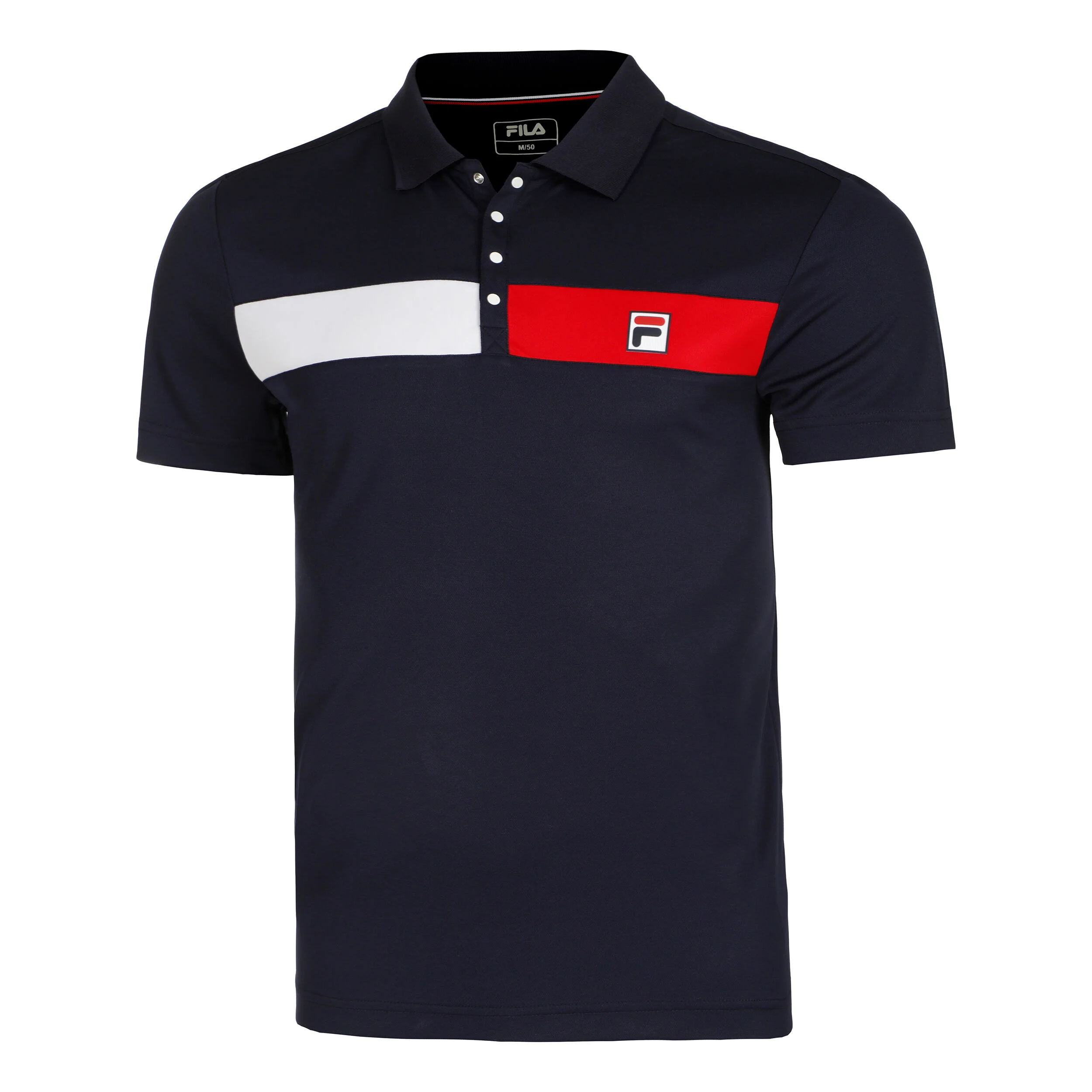 Jayden Polo Herren - Dunkelblau, Rot