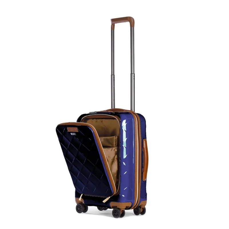 Stratic Leather&More - Koffer S (mit Vortasche) - blue