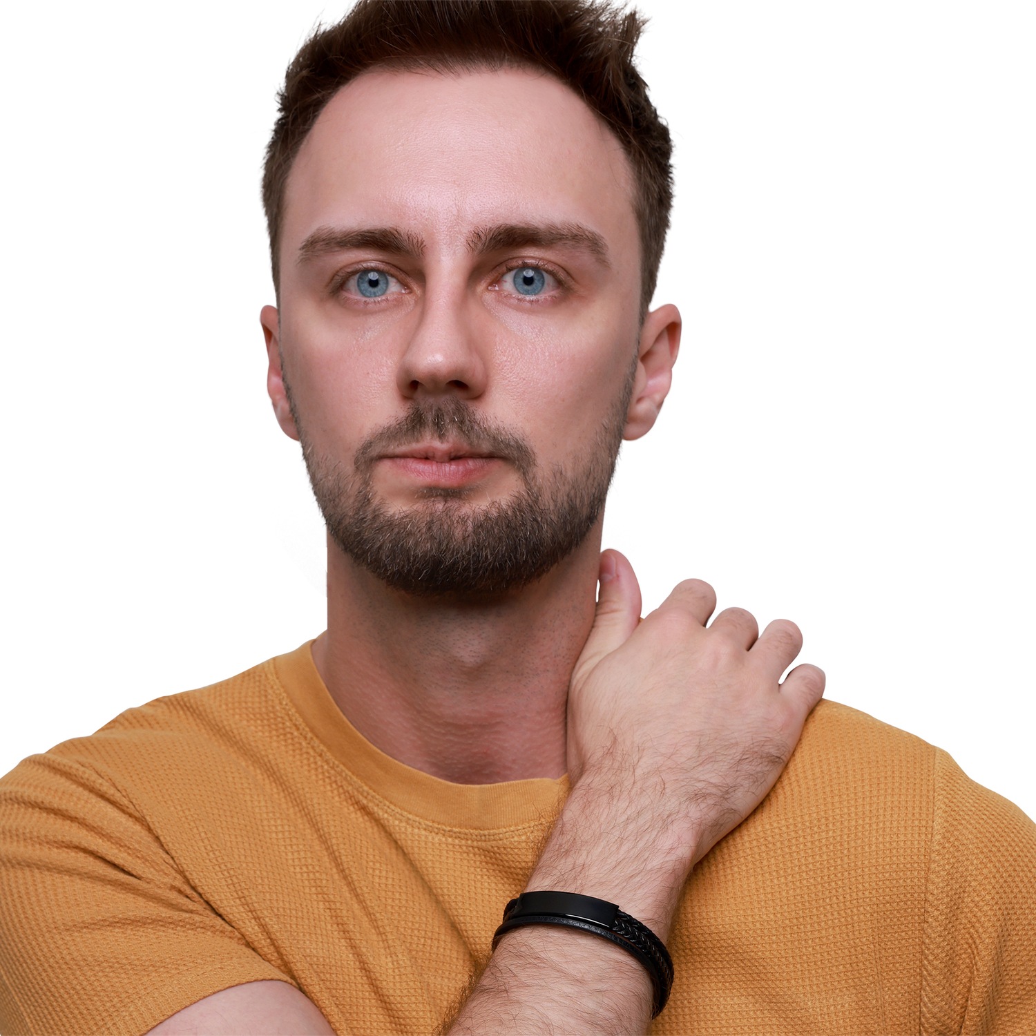 Heideman Cosmo černý kožený náramek