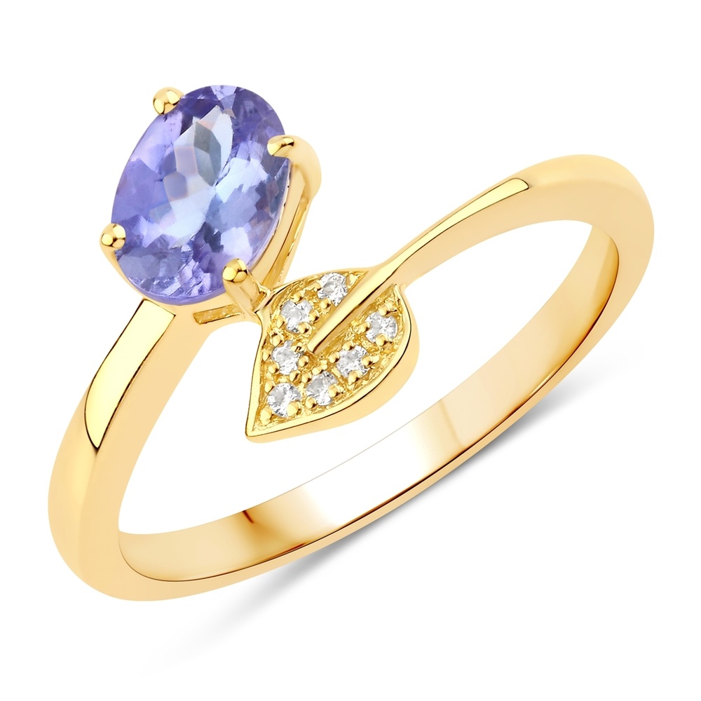 Rafaela Donata Bague Argent sterling Tanzanite en Or jaune Bague
