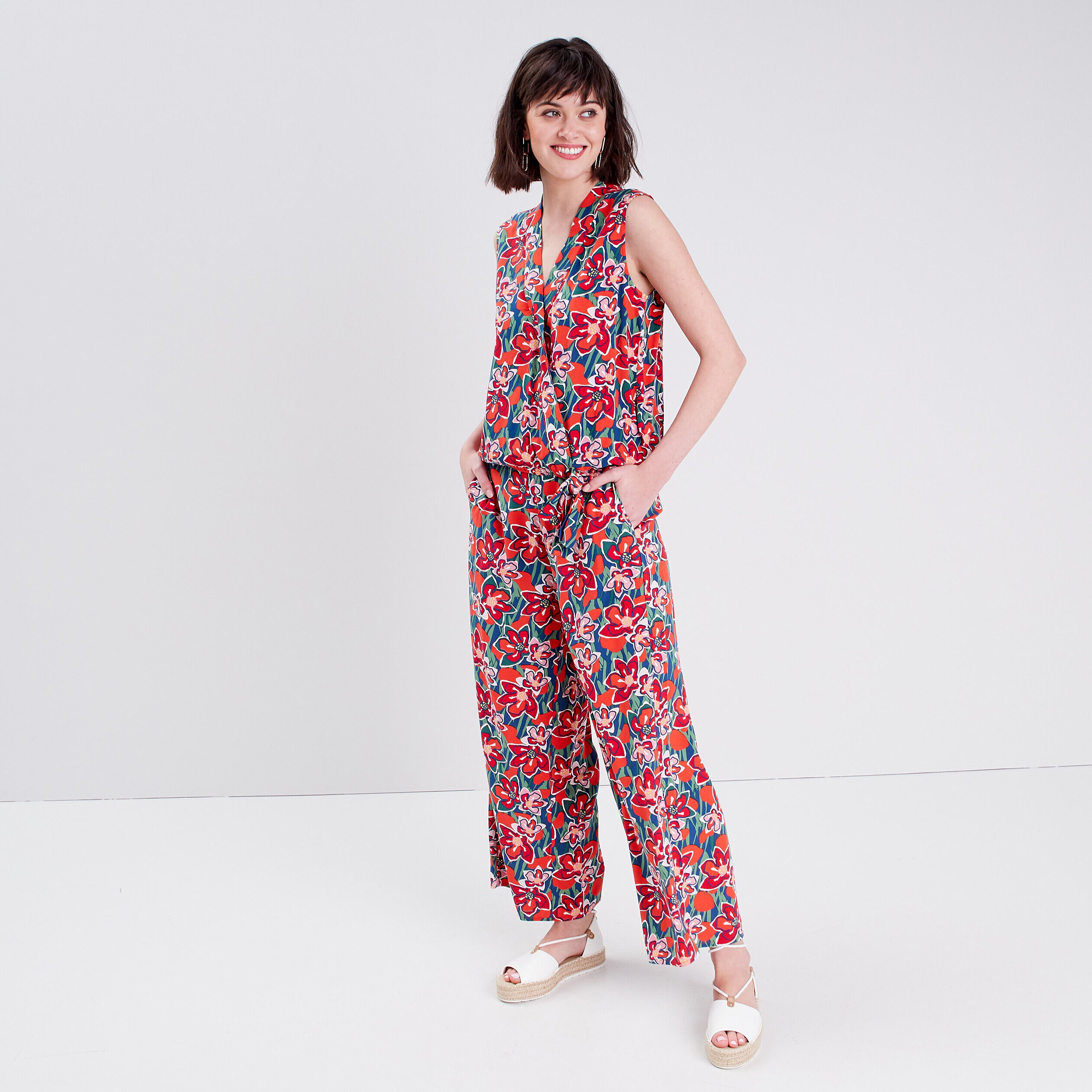 Blouse sans manches rouge femme | Cache Cache