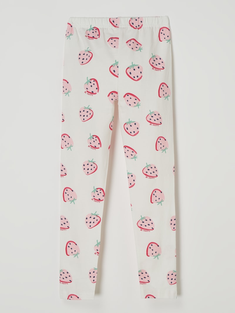 Leggings mit Allover-Muster in offwhite