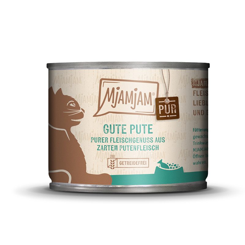 MjAMjAM Nassfutter MjAMjAM Pur 6x200g Pute