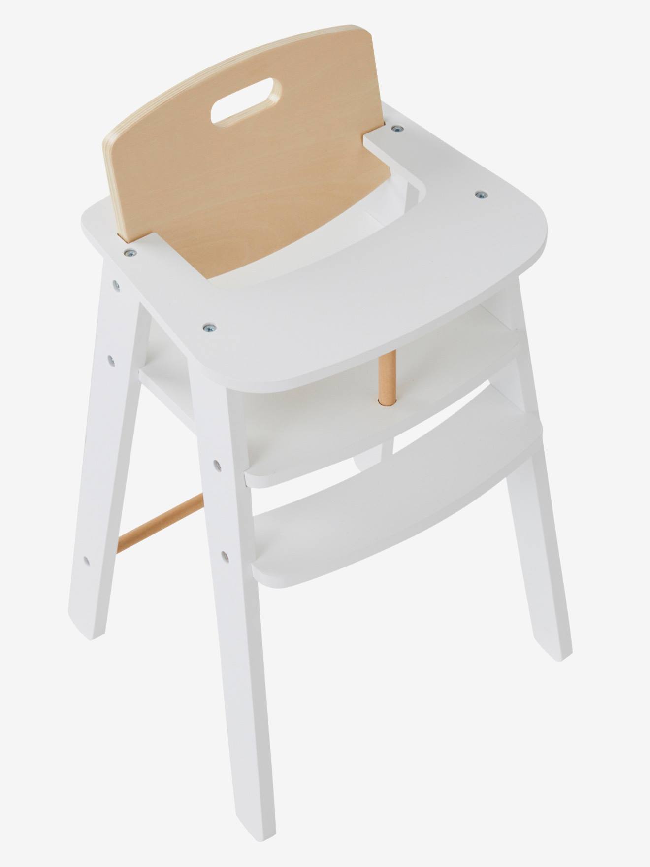 Chaise haute poupon en bois FSC® blanc