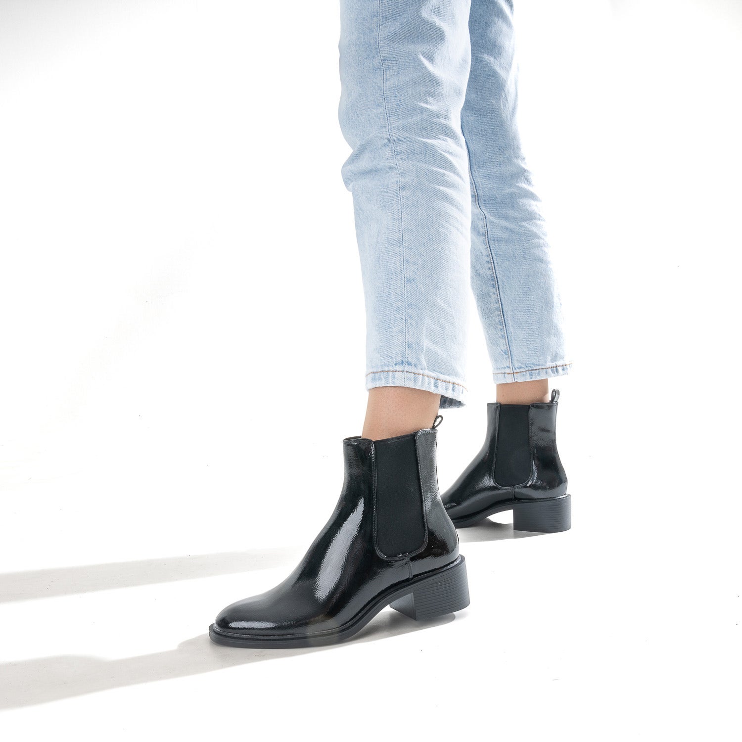 Chelsea boots noir verni
