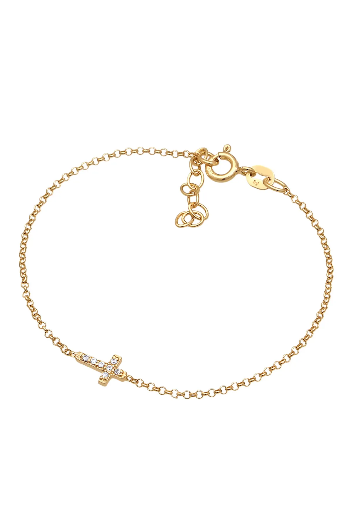 ELLI  Armband Mädchen Kreuz Zirkonia Religion 925 Silber