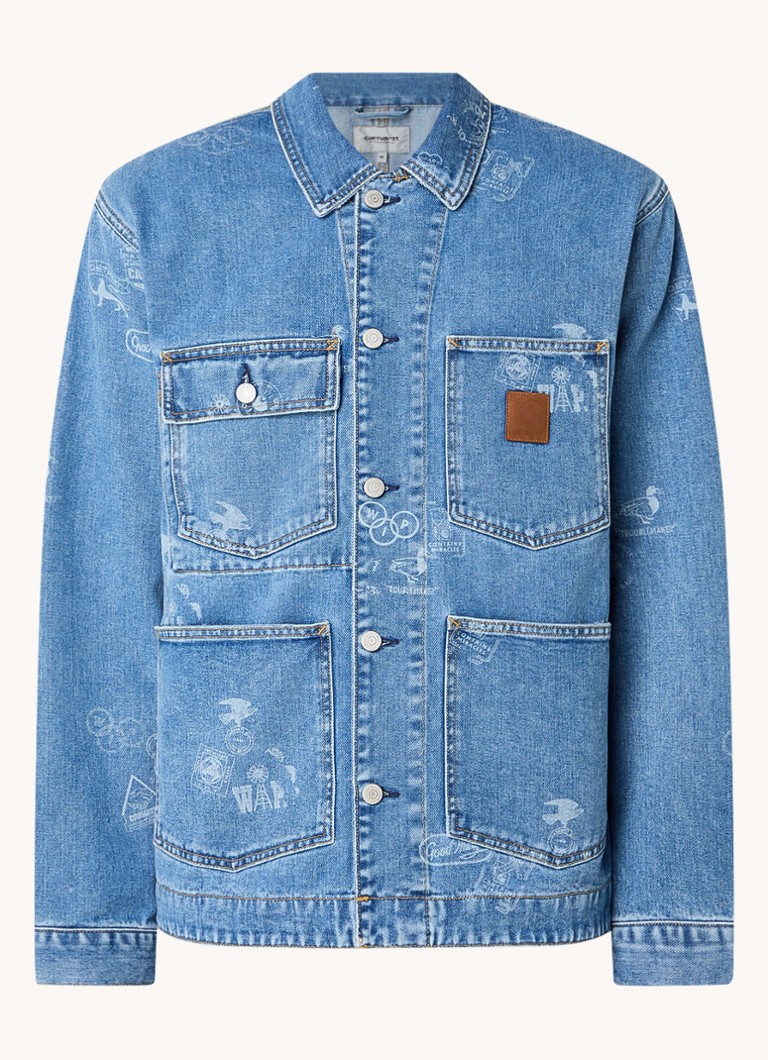 Giacca in denim Carhartt WIP Stamp con tasche applicate.