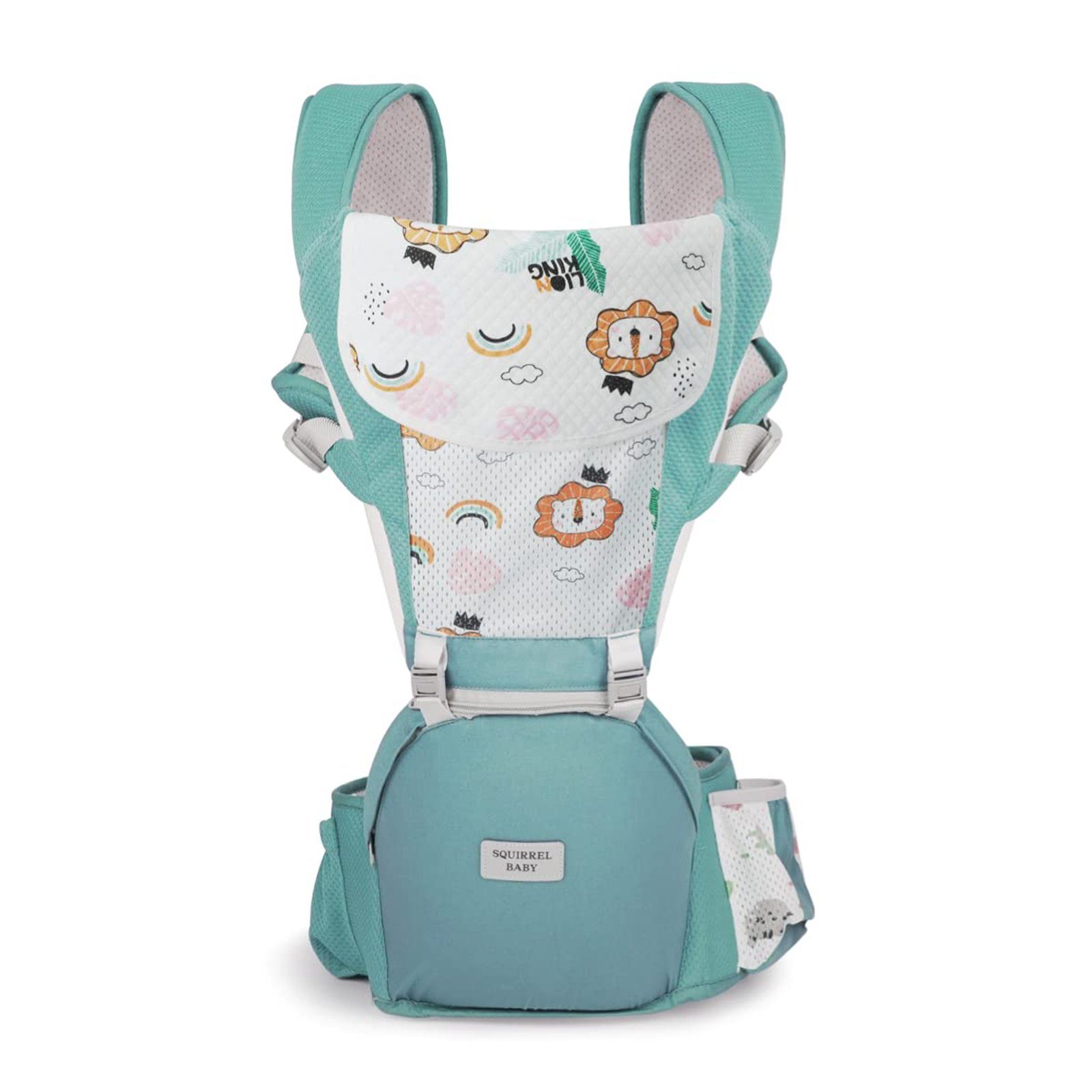 Wenta Bauchtrage 6-in-1 Ergonomische Babytrage mit Hüftsitz und Lätzchen, für Neugeborene bis 36 Monate, 4-20 kg