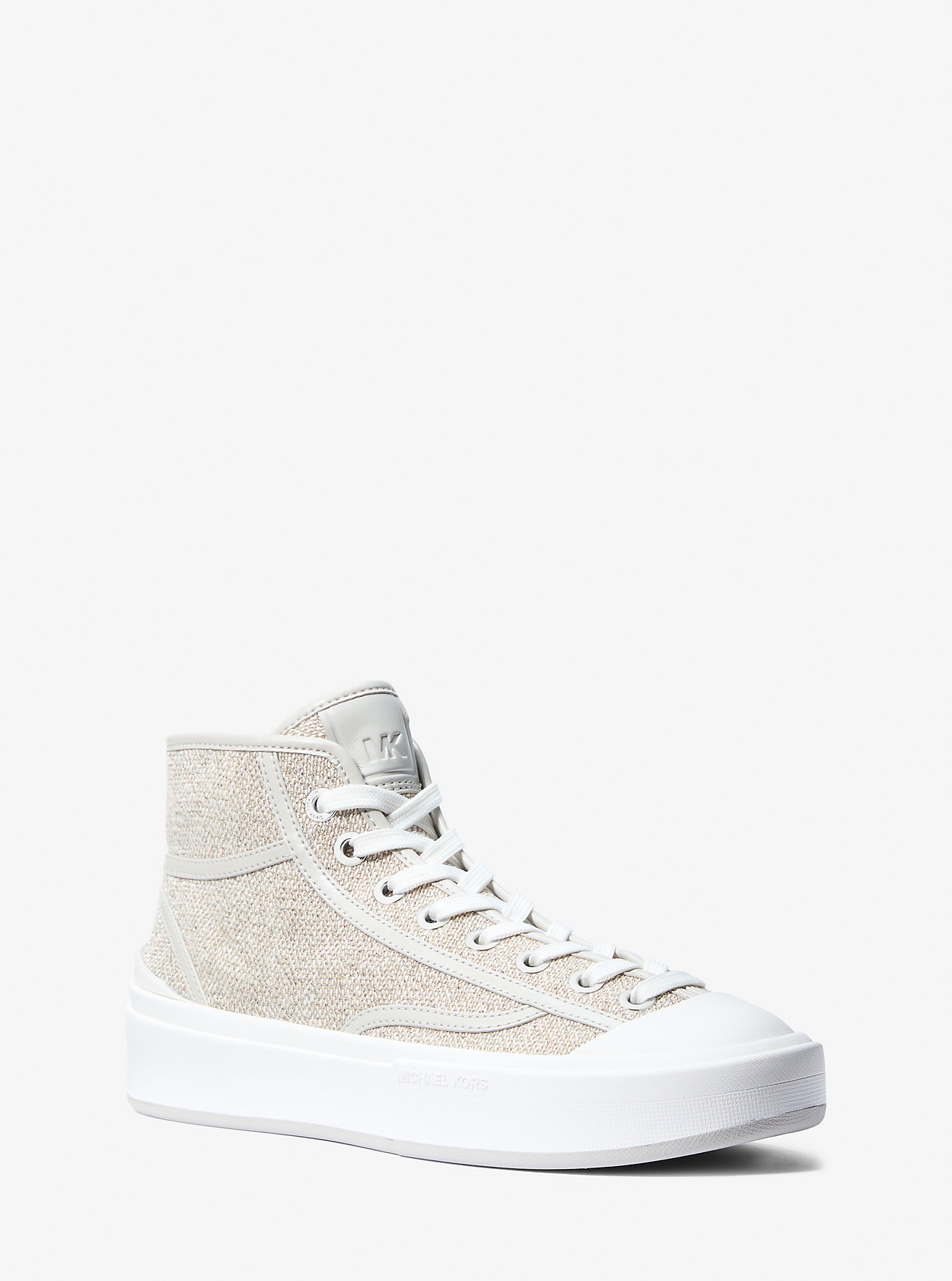 Jude Cotton Blend High-Top Sneaker - SILVER