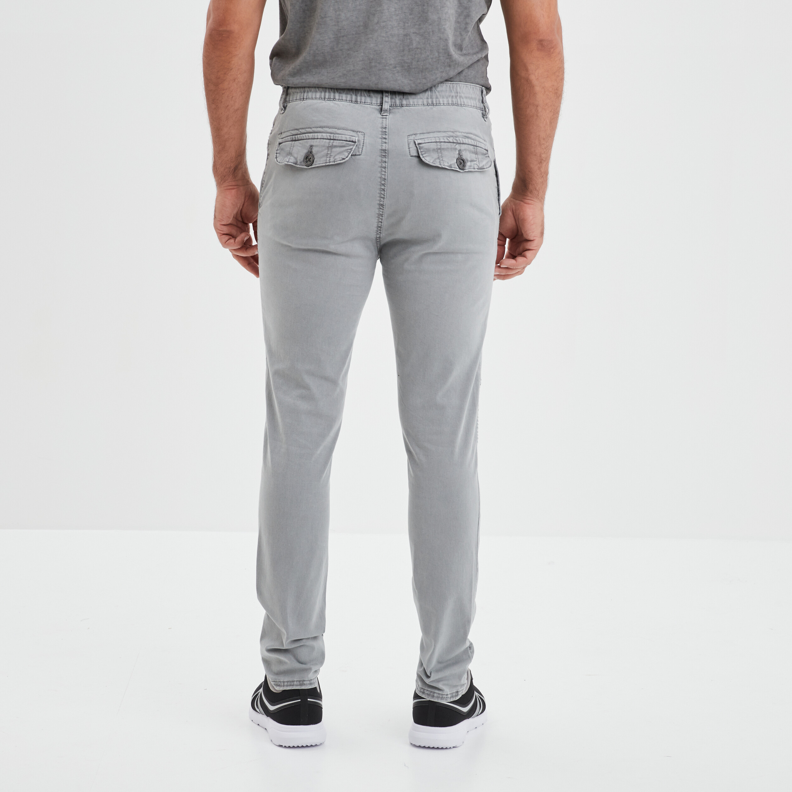 Pantalon slim avec cordon Liberto gris homme | La Halle