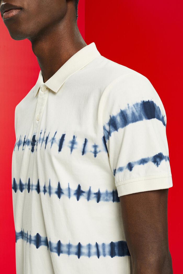 Poloshirt aus Baumwolle im Tie-Dye