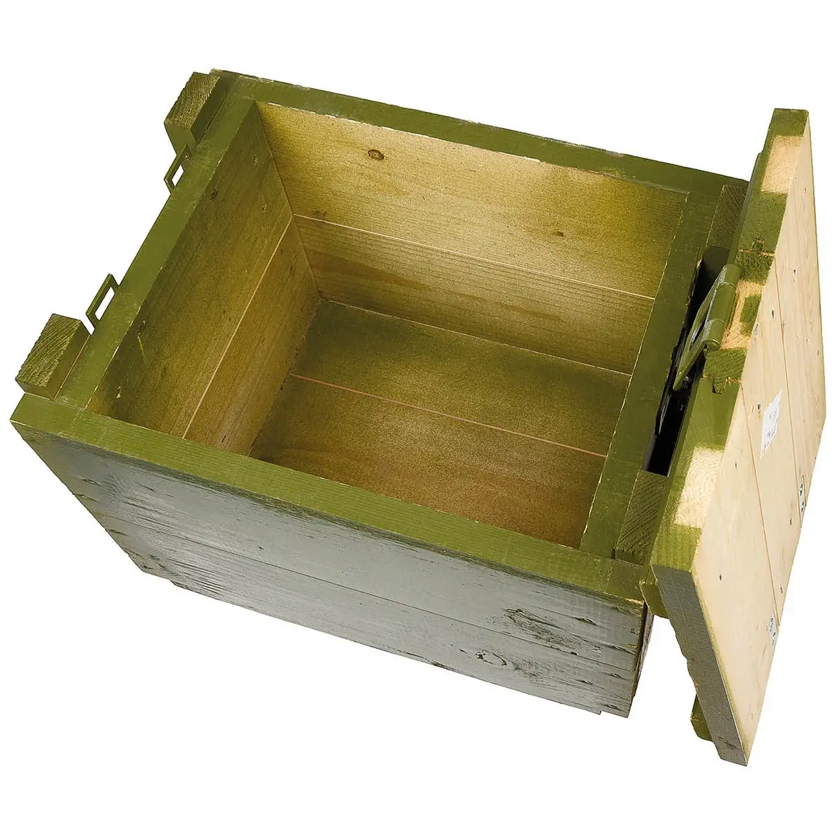 Dänische Holzkiste oliv neuwertig