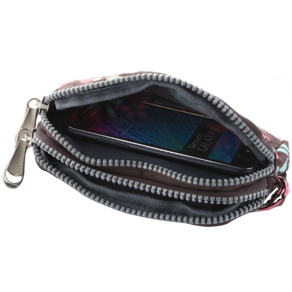 XiRRiX Kosmetiktasche Kleine Schminktasche Make Up Tasche Utensilienbag (mit Handschlaufe), mit zwei Reißverschluss Fächern