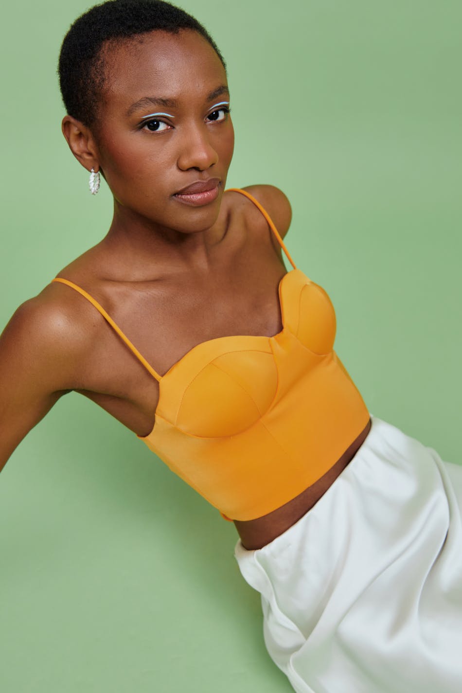 Satin bustier top