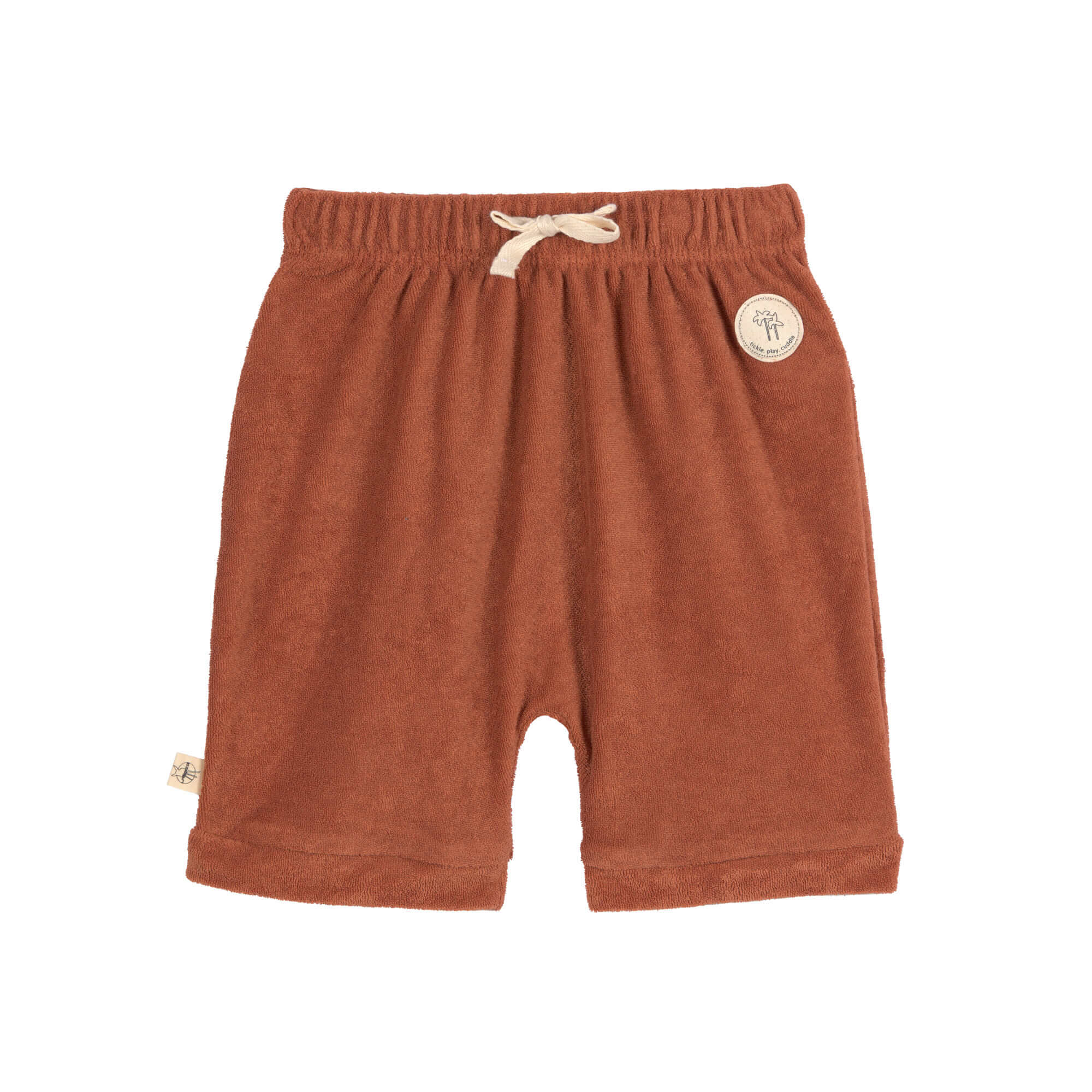 Frottee Shorts Kinder, Rostrot