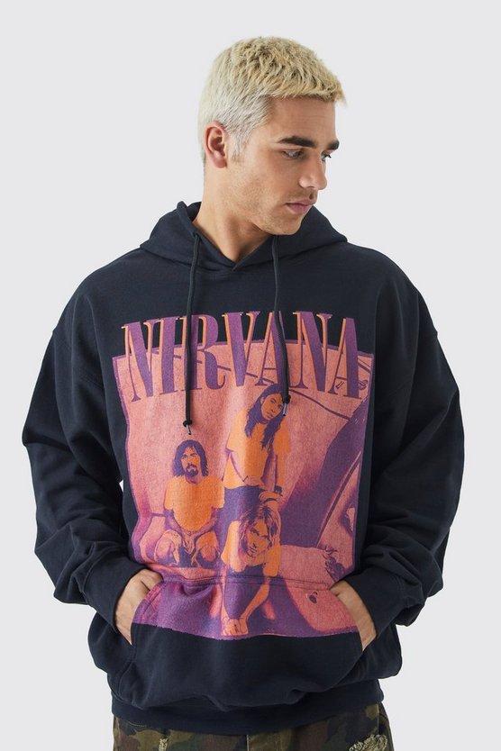 Oversize Hoodie mit lizenziertem Niravana Band Print