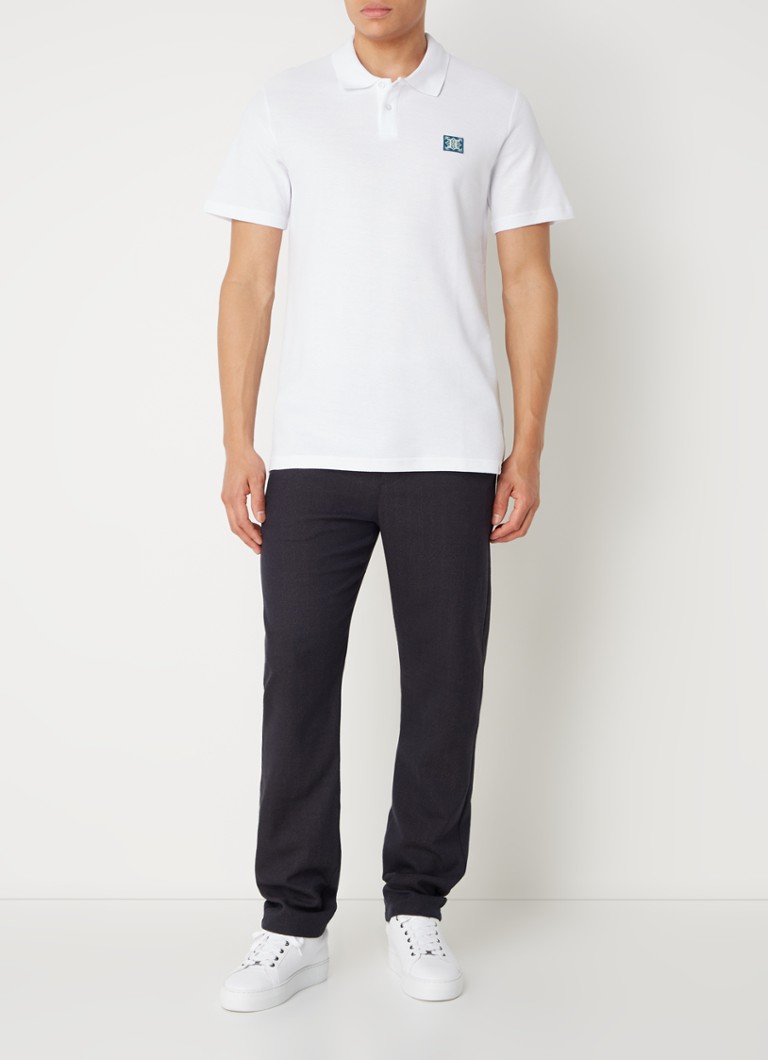 Polo Les Deux Piece de corte regular, confeccionada em piqué de algodão com bordado do logotipo.