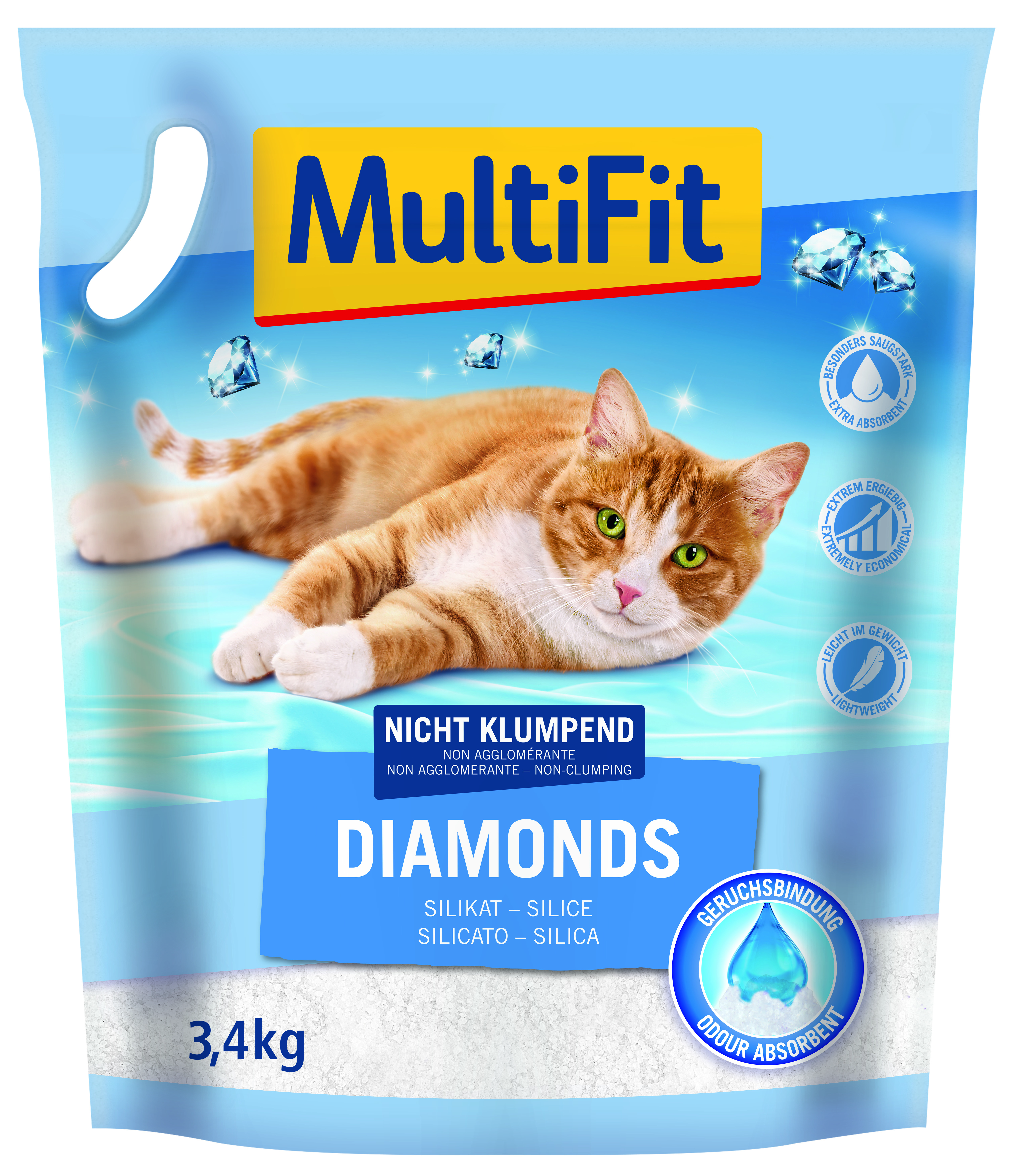 MultiFit Katzenstreu MultiFit diamonds 8 l