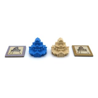 2 Player Stronghold & Alliance Tokens for Rising Sun Exp – 10 Pieces