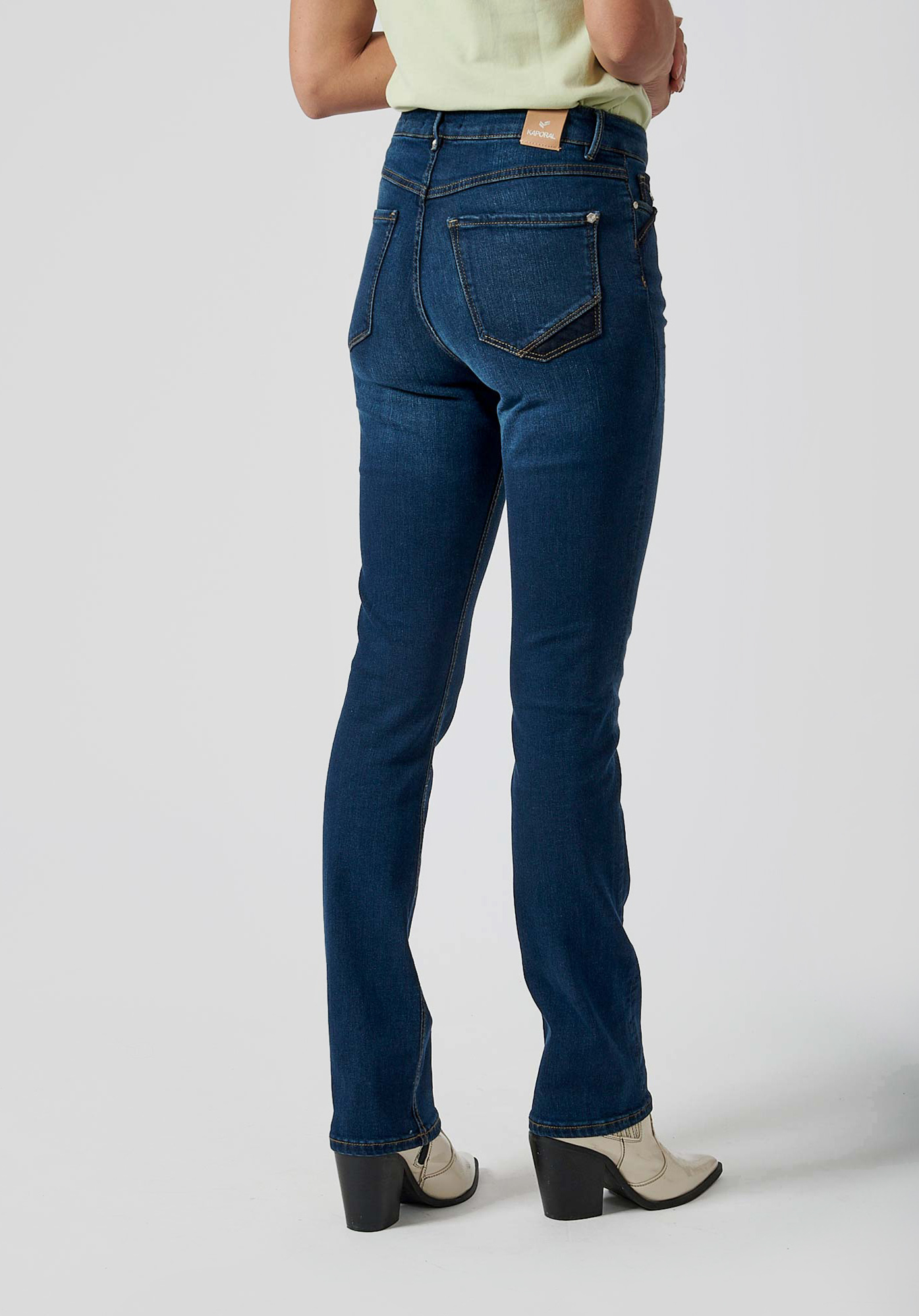 SIBEL  Jean demi-slim bleu femme